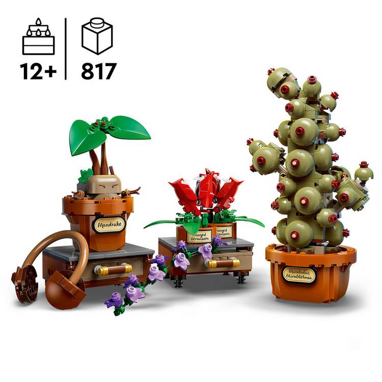 LEGO Harry Potter Herbology plants model kit box, UK version