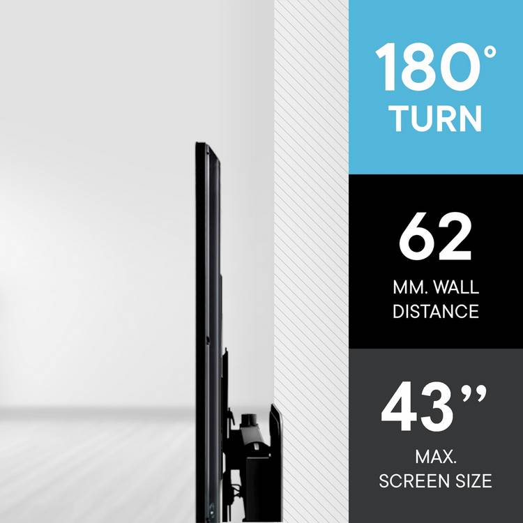 One For All full motion TV wall bracket 19-43 inch, UK version