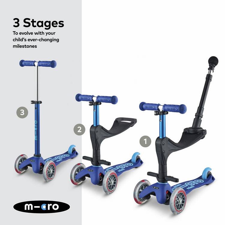 Micro Scooters 3 in 1 toddler scooter blue (British brand)