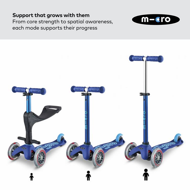 Micro Scooters 3 in 1 toddler scooter blue (British brand)