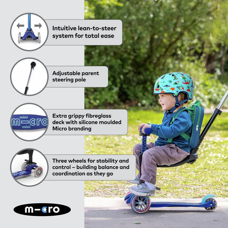 Micro Scooters 3 in 1 toddler scooter blue (British brand)