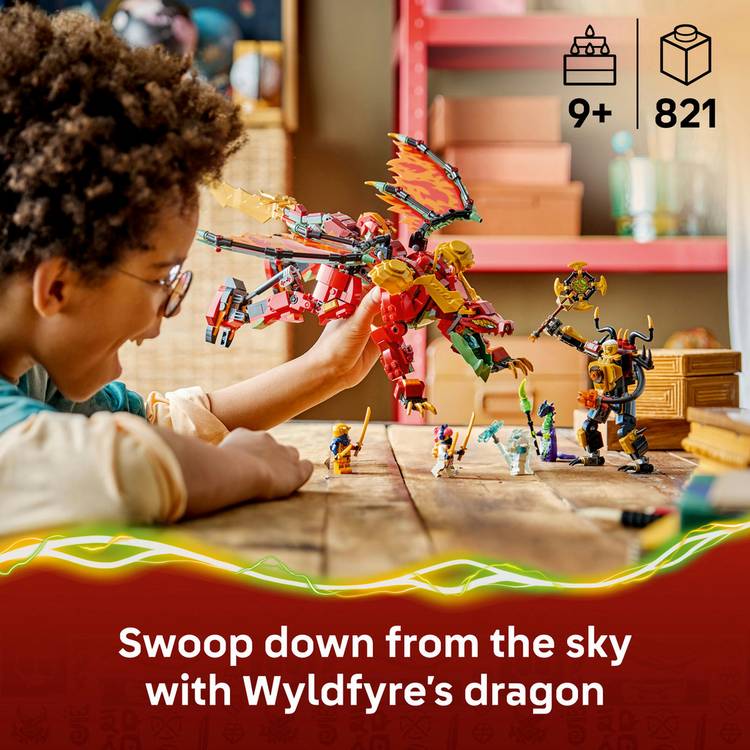 LEGO NINJAGO Wyldfyre's Dragon Mech 821 pieces (British brand)