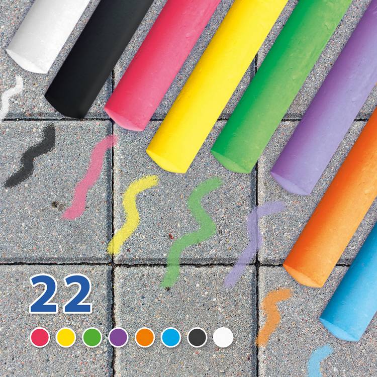 SES Creative Playground Chalk Bucket Multicolour 22 piece, UK version