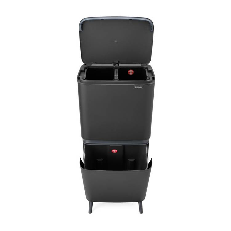 Brabantia recycle bin dark grey 25+10+10 litre, UK version