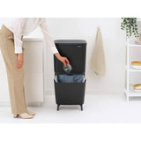 Brabantia recycle bin dark grey 25+10+10 litre, UK version