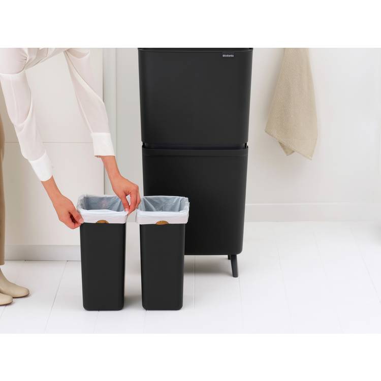 Brabantia recycle bin dark grey 25+10+10 litre, UK version