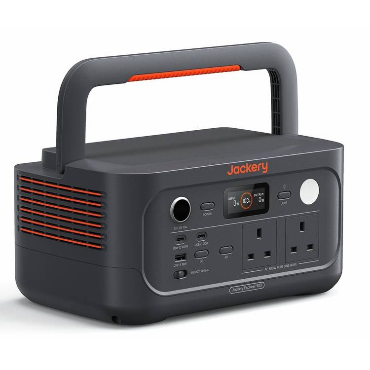 Jackery Explorer E500 V2 portable power station 512Wh (British brand)