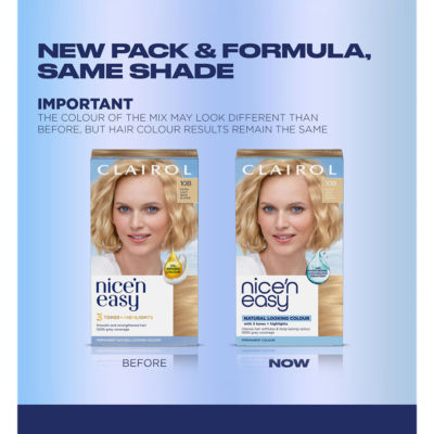 Clairol Nice'n Easy Hair Dye 10B Beige Blonde - British product