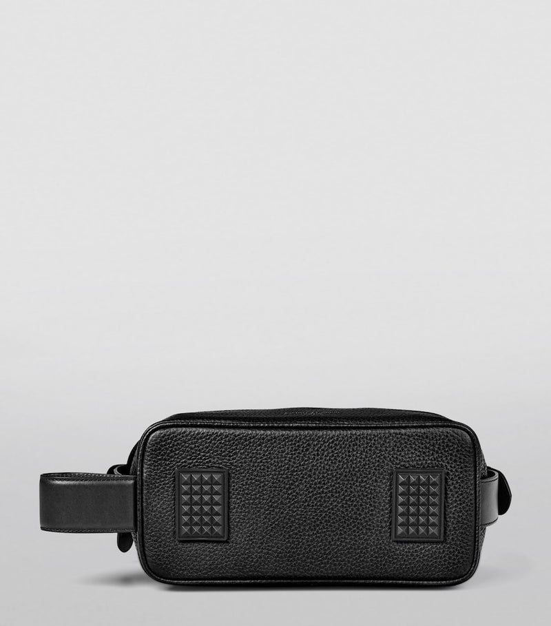 Aspinal of London leather reporter wash bag - British product