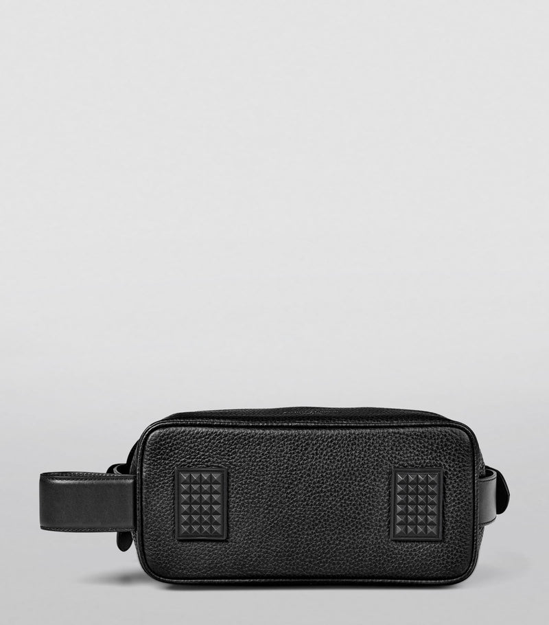 Aspinal of London leather reporter wash bag - British product