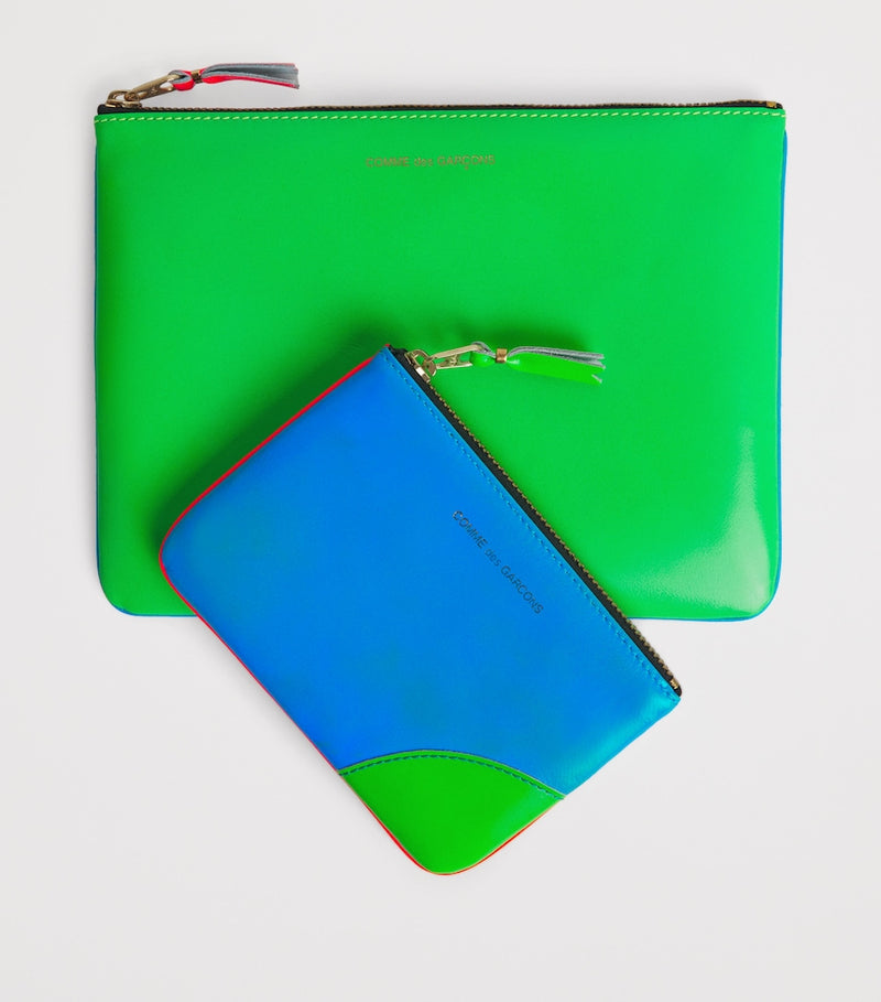 Comme des Garçons Super Fluo small leather pouch - British product