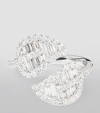 Anita Ko diamond leaf ring in 18kt white gold, imported from the UK