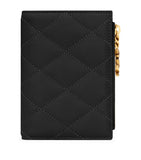 Saint Laurent Matelassé bifold wallet black calfskin (British brand)