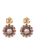 Dolce&Gabbana crystal clip-on earrings with DG logo (British brand)