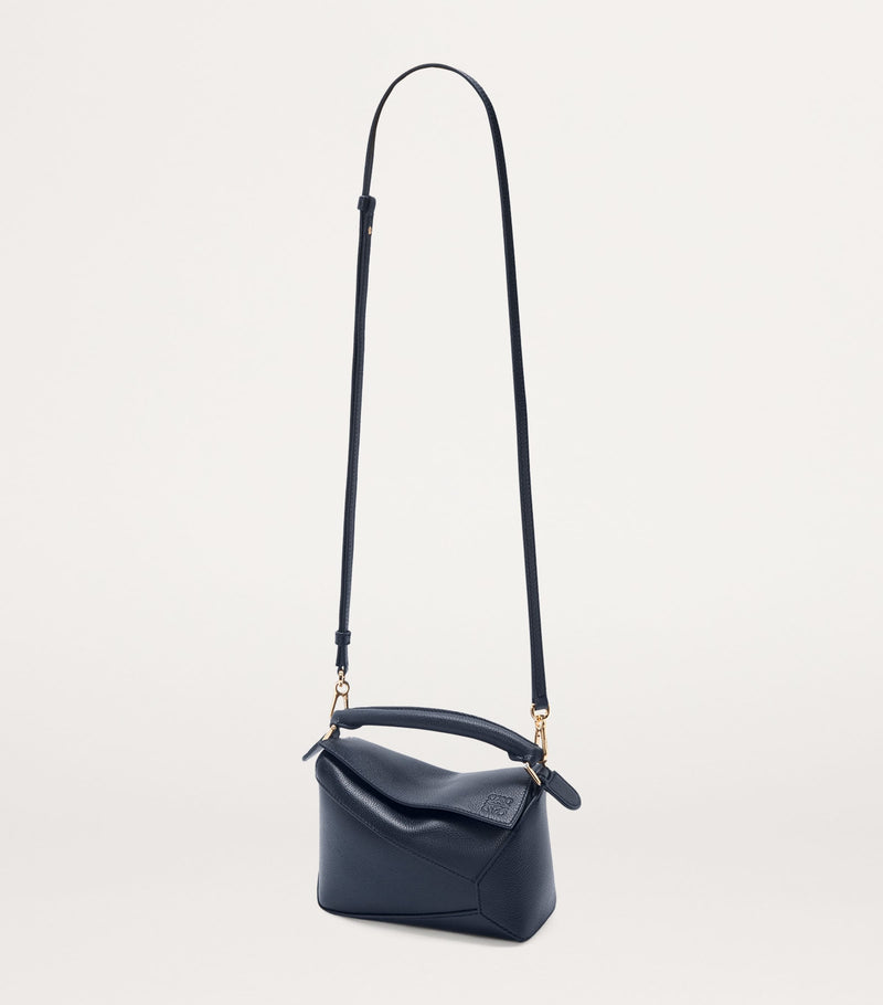 LOEWE Mini Puzzle Edge top-handle bag in calfskin, imported from the UK