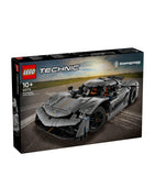 LEGO Technic Koenigsegg Jesko Absolut grey hypercar model, UK version