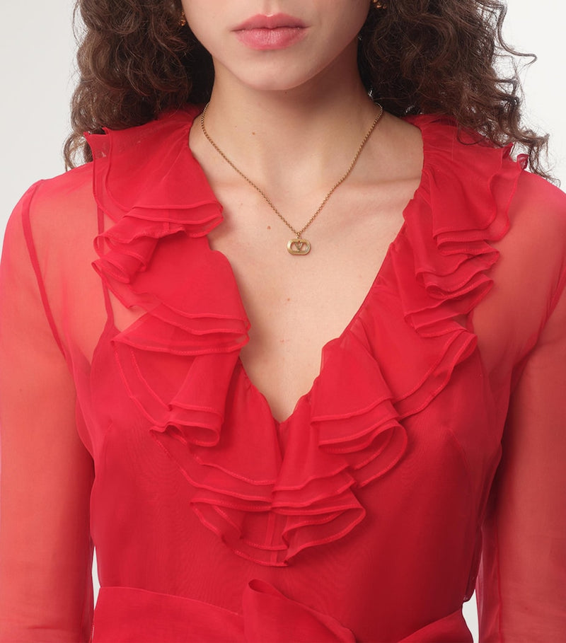 Valentino Garavani VLOGO necklace gold tone delicate chain, UK version