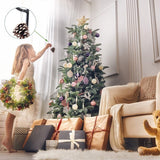 Livingandhome white pine cone Christmas ornament set, UK version