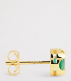 Jennifer Meyer medium yellow gold emerald stud earrings, UK version
