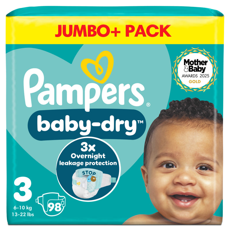 Pampers Baby-Dry Nappies Size 3 6-10kg, imported from the UK