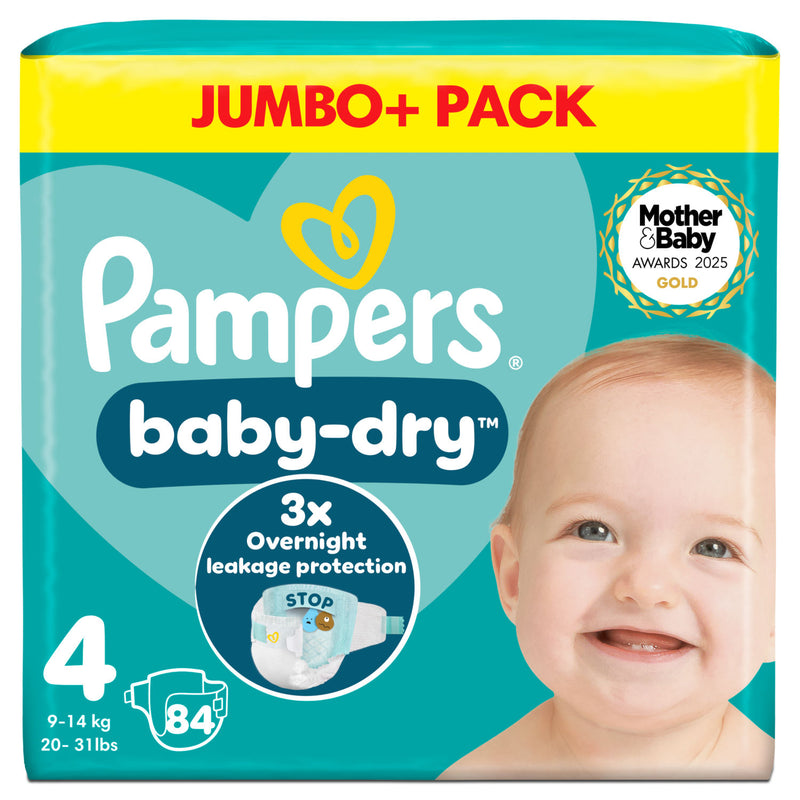 Pampers Baby-Dry Nappies Size 4 84 Pack, imported from the UK