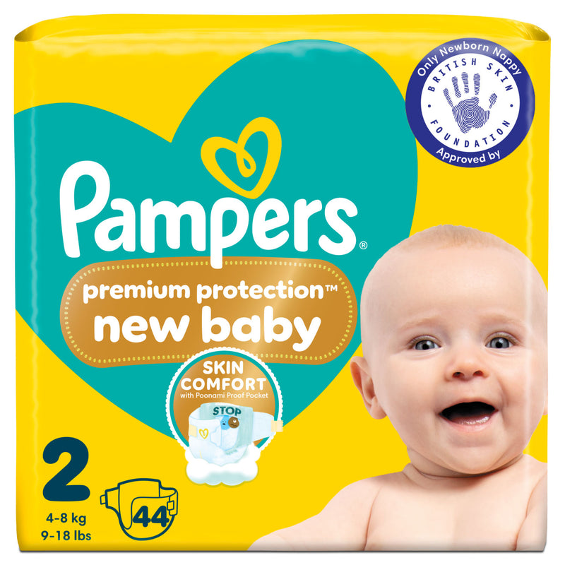 Pampers Size 2 New Baby nappies 44 Pack, imported from the UK