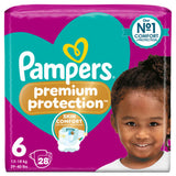 ASDA Pampers Premium Protection Size 6 28 Baby Nappies- Buy online at McGrocer