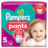 Pampers Premium Protection Nappy Pants Size 5, imported from the UK