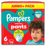 ASDA Pampers Baby-Dry Nappy Pants Size 6 Baby Diapers 54 count- Buy online at McGrocer