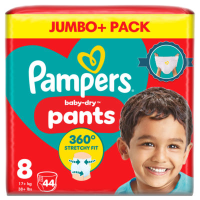 Pampers Baby-Dry Nappy Pants Size 8 44 Pack, imported from the UK
