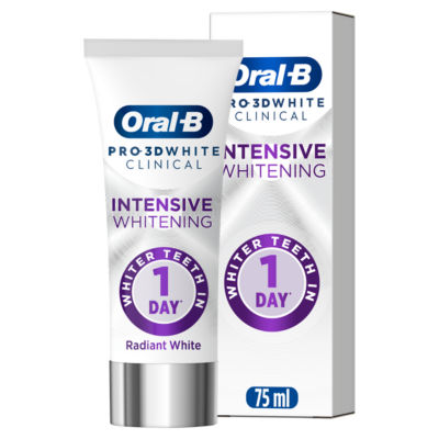 Oral-B 3D White Clinical toothpaste 75ml, imported from the UK
