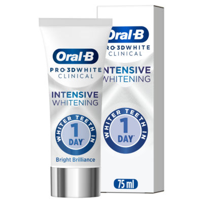 Oral-B Pro 3D White Clinical Bright Brilliance toothpaste 75ml (British brand)