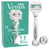 Gillette Venus ComfortGlide 5 Sensitive, Razor + 1 Razor Blade Refills