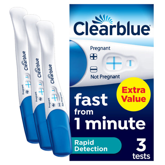 Clearblue Rapid Detection Pregnancy Test Value Pack, Result As Fast As 1 Minute, 3 Tests GOODS ASDA   