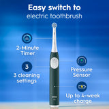 Oral-B iO2 electric toothbrush Forest Green, imported from the UK