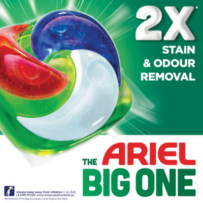 Ariel Big One Pods Original 21 count washing capsules - British product