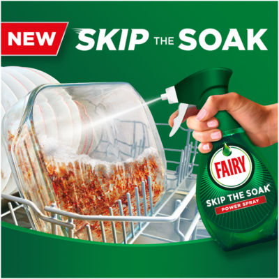 Fairy Skip the Soak dish power spray fresh 2x500ml (British brand)