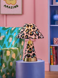 Eleanor Bowmer pink leopard print table lamp 45cm height (British brand)