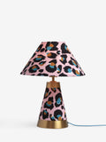 Eleanor Bowmer pink leopard print table lamp 45cm height (British brand)