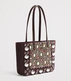 Valentino Garavani mini suede embroidered shoulder bag, UK version
