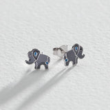Argos Revere Sterling Silver Enamel Elephant Stud Earrings- Buy online at McGrocer