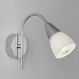 Argos Home Curico glass wall light chrome and white - imported from the UK