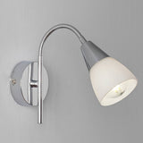 Argos Argos Home Curico Glass Wall Light - Chrome & White- Buy online at McGrocer