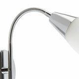 Argos Home Curico glass wall light chrome and white - imported from the UK