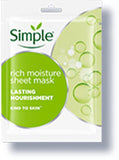 Simple Rich Moisture Sheet Mask 1x 21 ml (British brand)