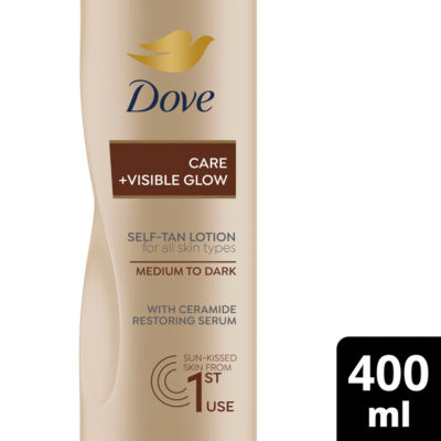 ASDA Dove Visible Glow Self Tan Lotion Medium to Dark 400 ml- Buy online at McGrocer