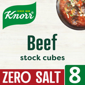Knorr Zero Salt Beef Stock Cubes 8x 9g