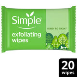 ASDA Simple Exfoliating Biodegradable Face Wipes 20 Count- Buy online at McGrocer