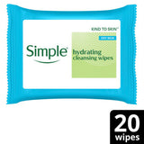 ASDA Simple Micellar Cleansing Wipes Water Boost Face 20- Buy online at McGrocer