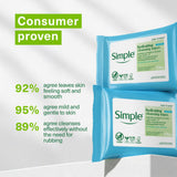 Simple Micellar Cleansing Wipes Water Boost 20 (British brand)